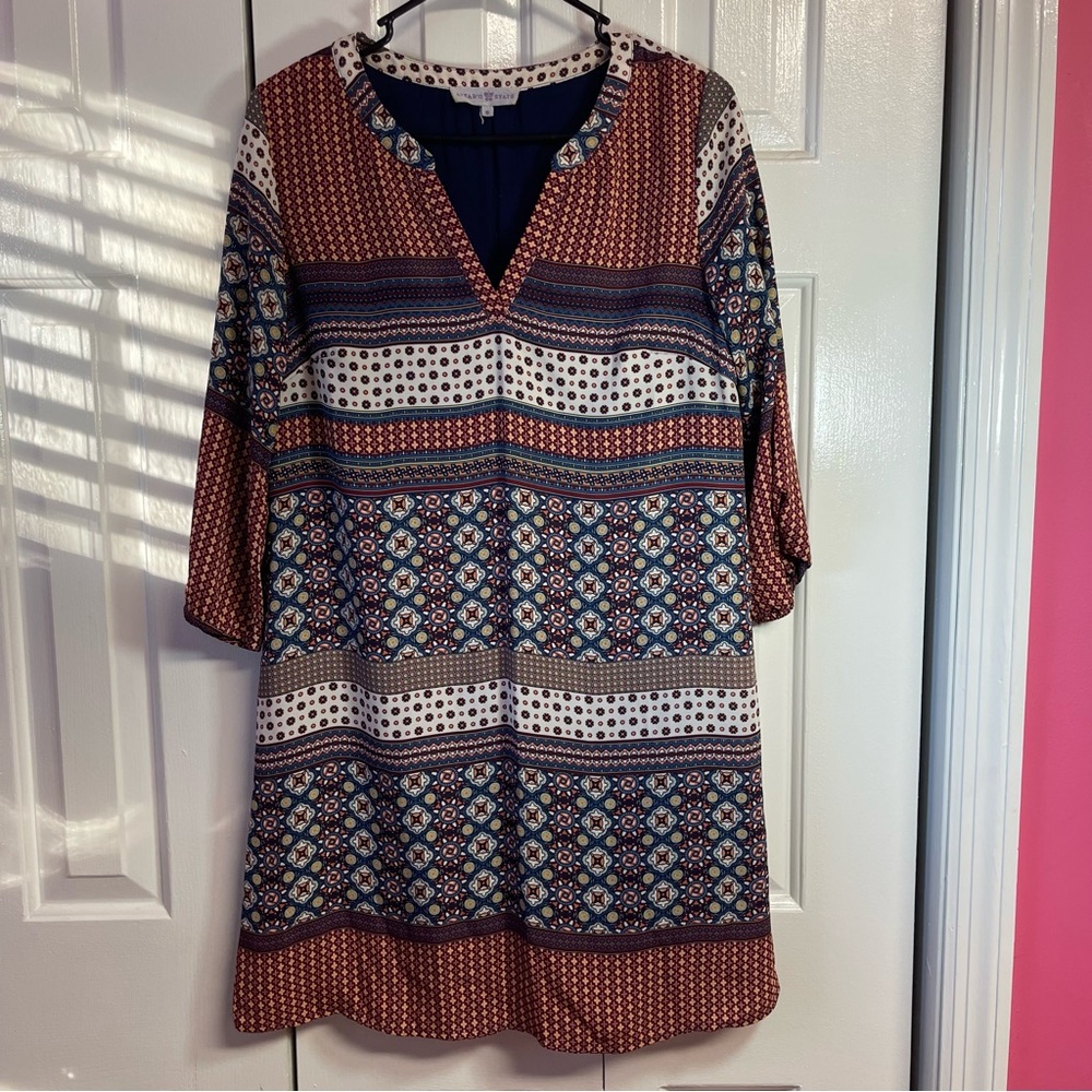 Altar'd State loose fit lined‎ size small red, yellow and blue E1